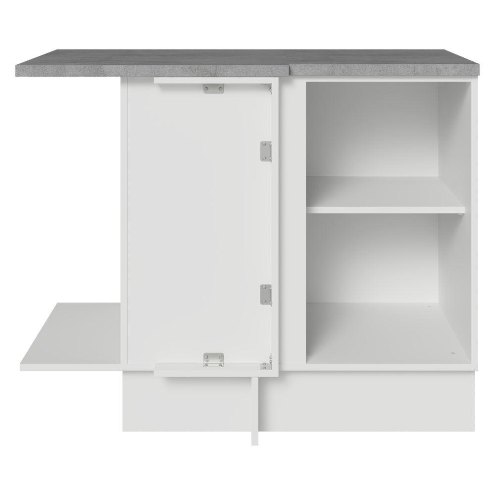 Bajo Mesada Esquinero 102 x 64 cm 1 Puerta (Con Mesada) Blanco Agata Madesa