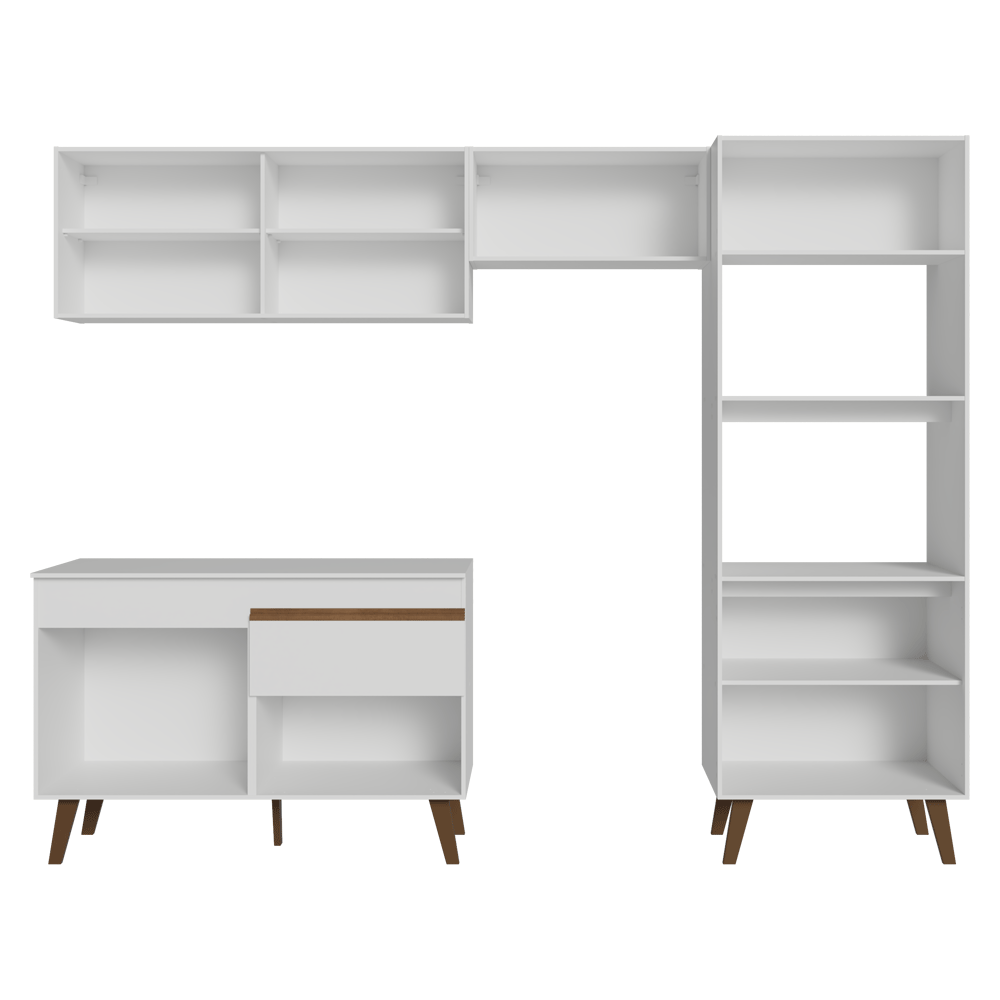 Combo completo de Cocina 260 cm Blanco Pieta Madesa