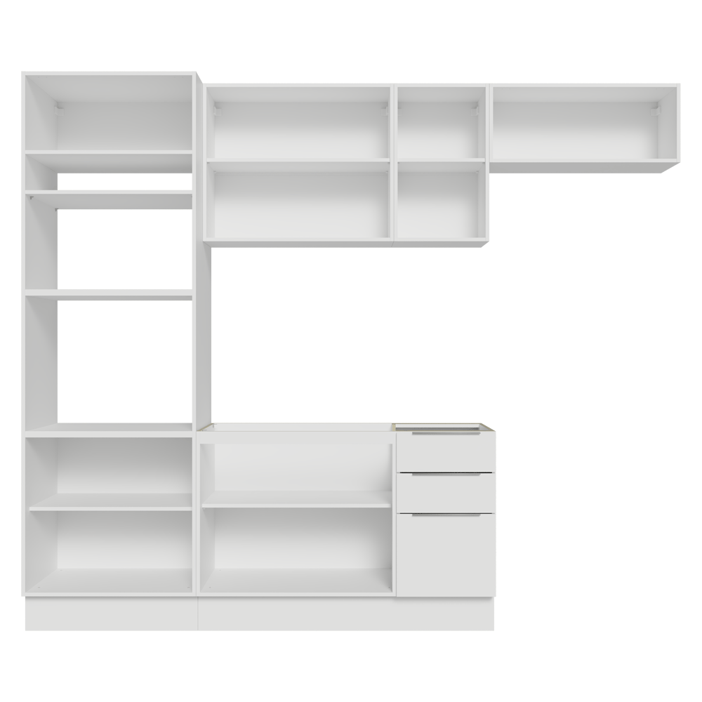 Combo completo de Cocina 270 cm Blanco Stella Madesa