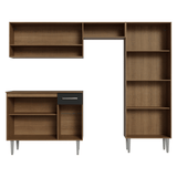 Combo completo de Cocina 220 cm Marrón/Negro Deli Madesa 01