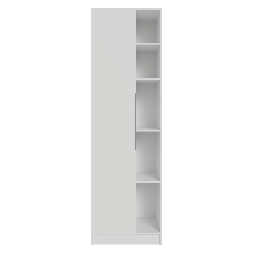 Placard Neo 65 cm 1 Puerta con Patas Modular 5 Nichos Blanco Madesa