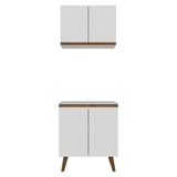 Kit de Cocina con Alacena y Mueble Bajo 70 cm Blanco Pieta Madesa
