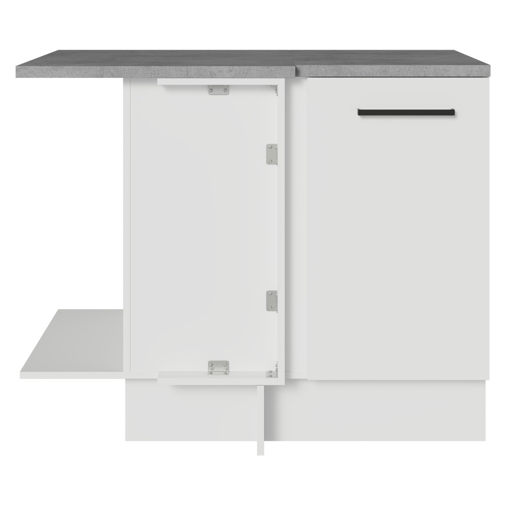 Bajo Mesada Esquinero 102 x 64 cm 1 Puerta (Con Mesada) Blanco Agata Madesa