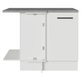 Bajo Mesada Esquinero 102 x 64 cm 1 Puerta (Con Mesada) Blanco Agata Madesa