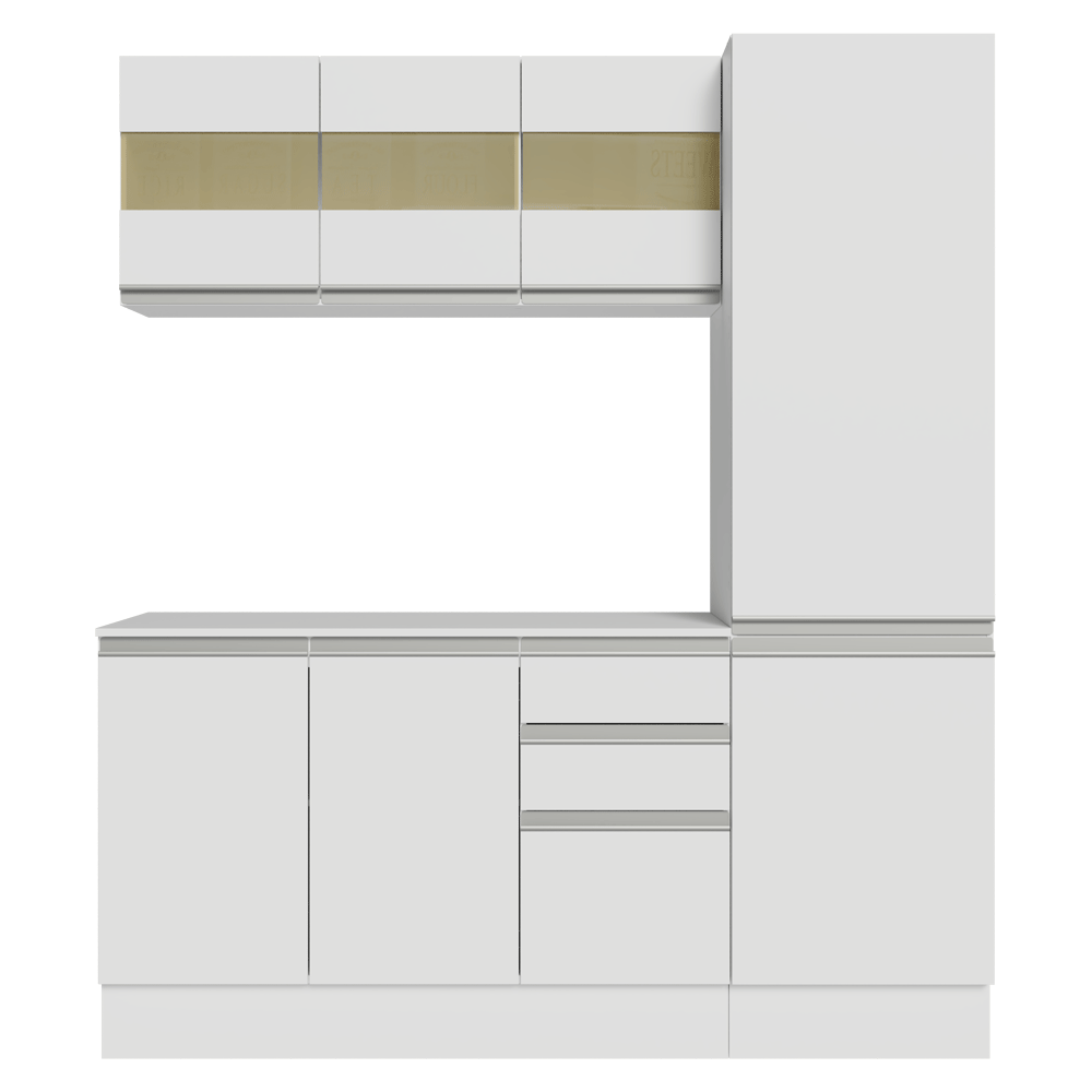 Cocina Compacta 170 cm 100% MDF Blanco Smart Madesa