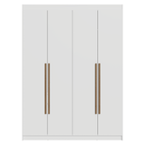 Placard Individual 4 Puertas Batientes Blanco/Blanco/Marrón Venus Madesa