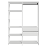 Placard Ropero Modulado 2 Cajones 129 cm Blanco Valencia Madesa