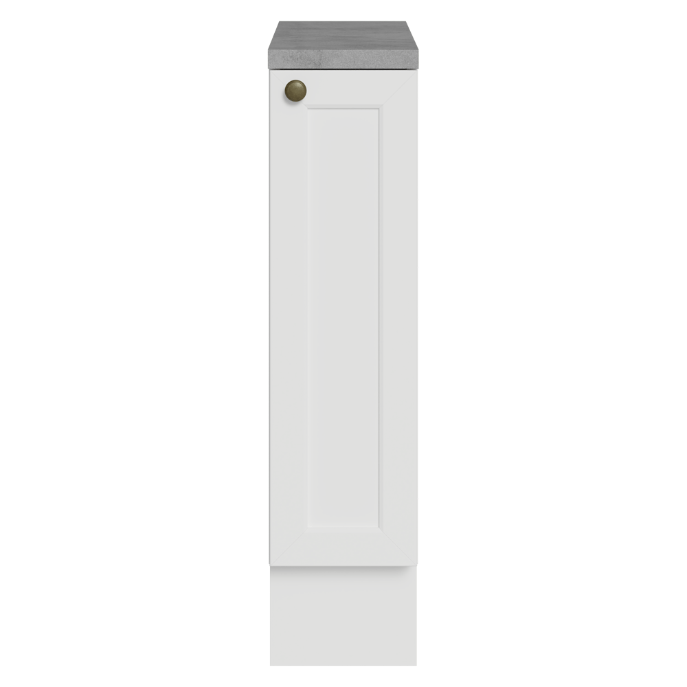 Bajo Mesada Especiero 20 cm 1 Puerta (Con Mesada Gris) Blanco/Gris Vik
