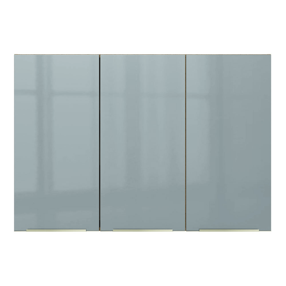 Alacena Cocina 120 cm 3 Puertas Marrón/Gris Lux Madesa