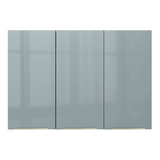 Alacena Cocina 120 cm 3 Puertas Marrón/Gris Lux Madesa