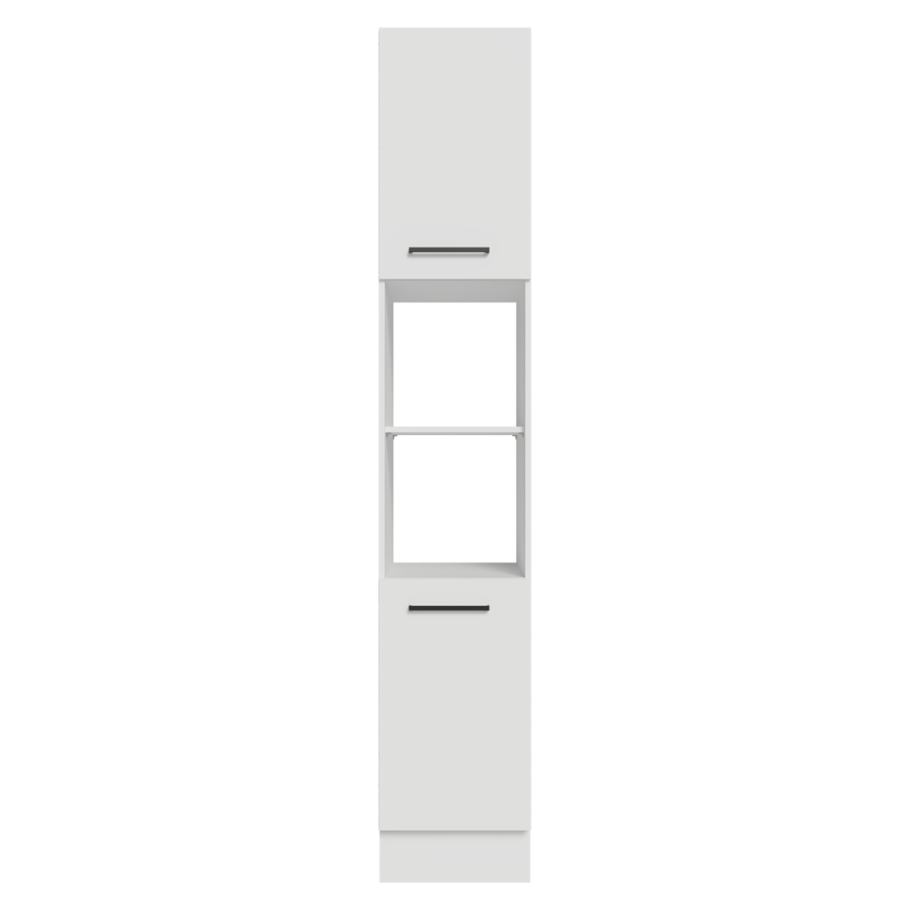 Despensero 40 cm 2 Puertas e 2 Nichos Blanco Agata Madesa