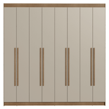 Clóset Matrimonial Venus 8 Puertas Batientes Marrón/Crema