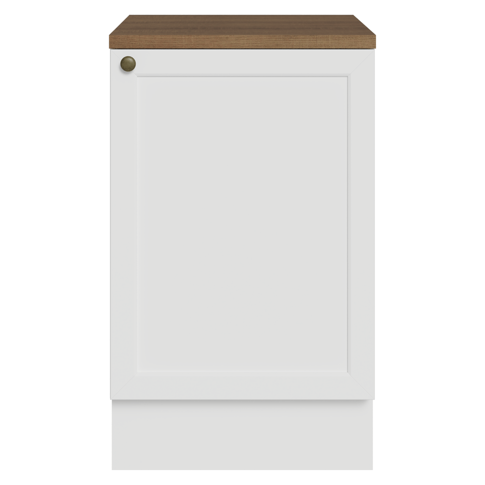 Bajo Mesada 50 x 60 cm 1 Puerta (Con Mesada) Blanco/Marrón Vik