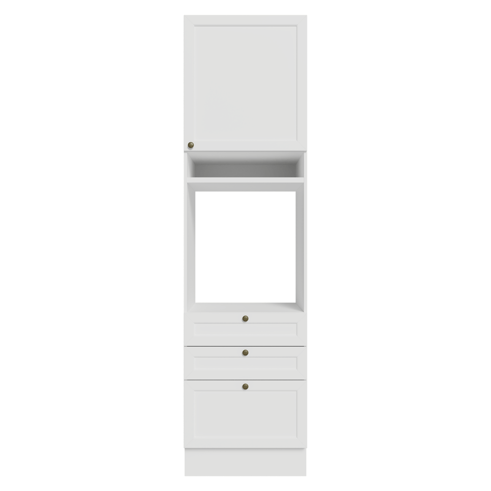 Mueble de cocina para Horno/ microondas 60 x 60 cm 1 Puerta 3 Cajones Blanco Vik Madesa