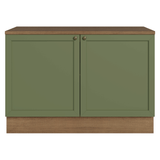 Bajo Mesada de Cocina 120 cm 2 Puertas Marrón/Verde Vik Madesa