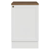 Bajo Mesada 50cm 1 puerta Blanco Marrón Vik Top Madesa