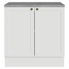 Bajo Mesada 80 cm 2 Puertas Blanco Vik Madesa