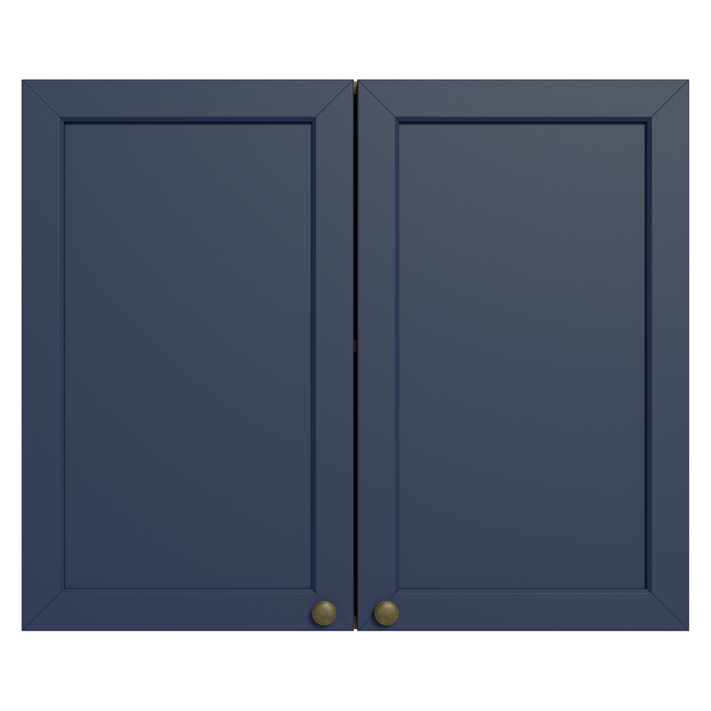 Alacena 80 cm 2 Puertas Marrón/Azul Vik Madesa