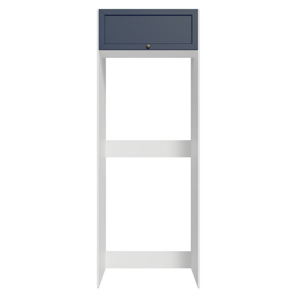 Mueble para Heladera 1 Puerta Rebatible Blanco/Azul Vik Madesa