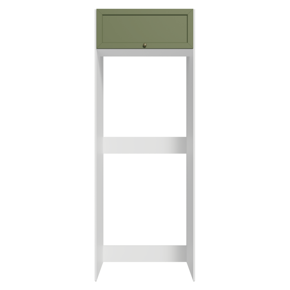 Mueble para Heladera 1 Puerta Rebatible Blanco/Verde Vik Madesa