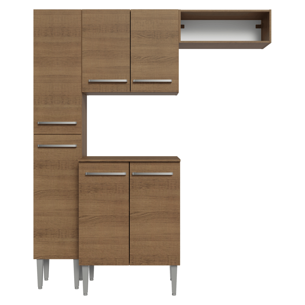 Cocina Compacta 156 cm Emilly Marrón 03