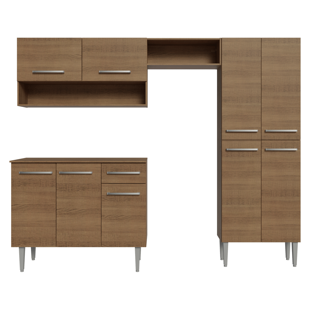 Cocina Compacta 229 cm Emilly Marrón 017