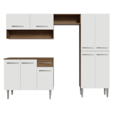 Cocina Compacta 229 cm Emilly Marrón/Blanco 017
