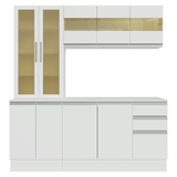 Cocina Compacta 180 cm Smart 100% MDF Blanco 03