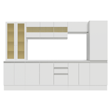 Combo de Cocina 290 cm Smart 100% MDF Blanco 01
