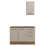 Vanitory 120cm 3 Puertas 3 Cajones Marrón/Crema Agata 01