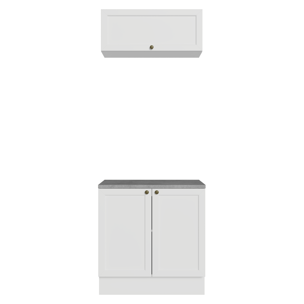 Vanitory 80cm 3 Puertas Blanco Vik 02