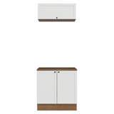 Vanitory 80cm 3 puertas Marrón/Blanco Vik 02
