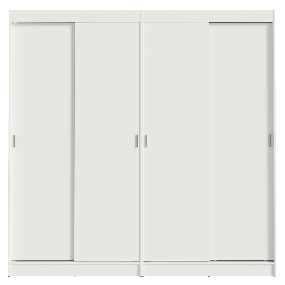Conjunto 2 Placares 4 Puertas Corredizas Blanco Tokio Madesa