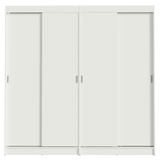 Conjunto 2 Placares 4 Puertas Corredizas Blanco Tokio Madesa