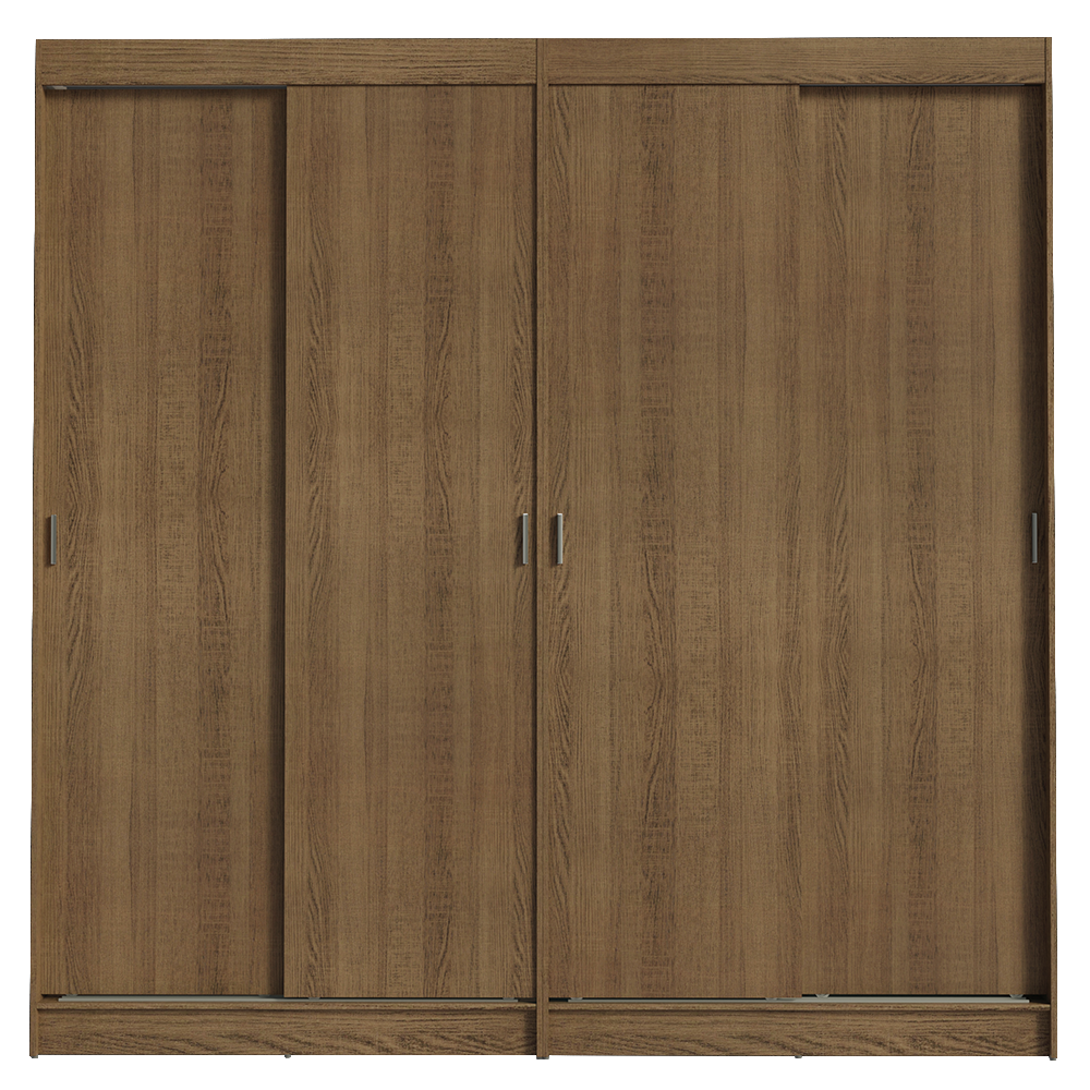 Conjunto 2 Placares 4 Puertas Corredizas Marrón Tokio Madesa