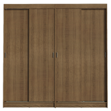 Conjunto 2 Placares 4 Puertas Corredizas Marrón Tokio Madesa