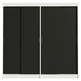 Conjunto 2 Placares 4 Puertas Corredizas Blanco/Negro Tokio Madesa