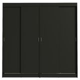 Conjunto 2 Placares 4 Puertas Corredizas Negro Tokio Madesa