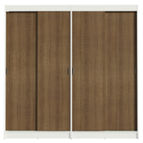 Conjunto 2 Placares 4 Puertas Corredizas Blanco/Marrón Tokio Madesa