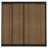 Conjunto 2 Placares 4 Puertas Corredizas Negro/Marrón Tokio Madesa