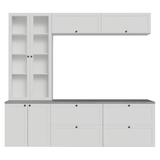 Centros de Entretenimiento con Rack + Cristaleiro 230 cm Blanco Vik Madesa 01
