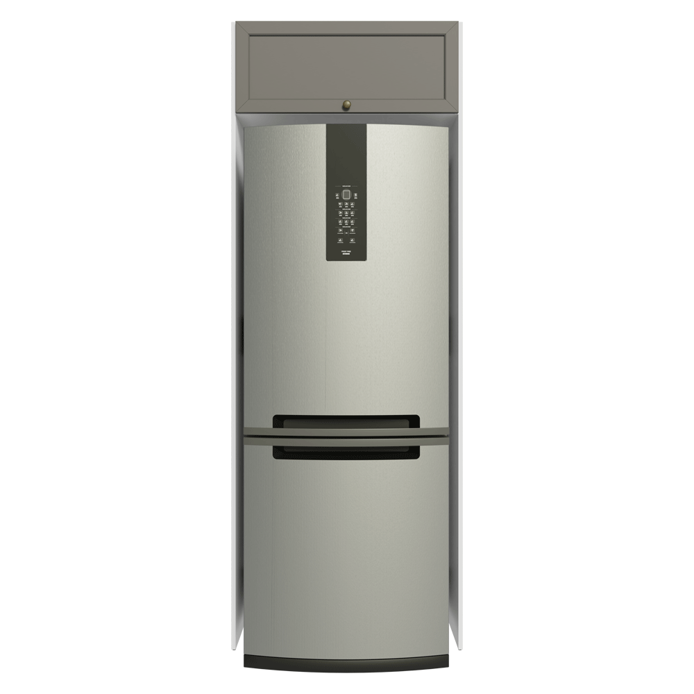 Mueble para Heladera 1 Puerta Rebatible Blanco/Gris Vik Madesa