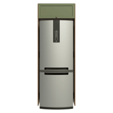 Mueble para Heladera 1 Puerta Rebatible Marrón/Verde Vik Madesa