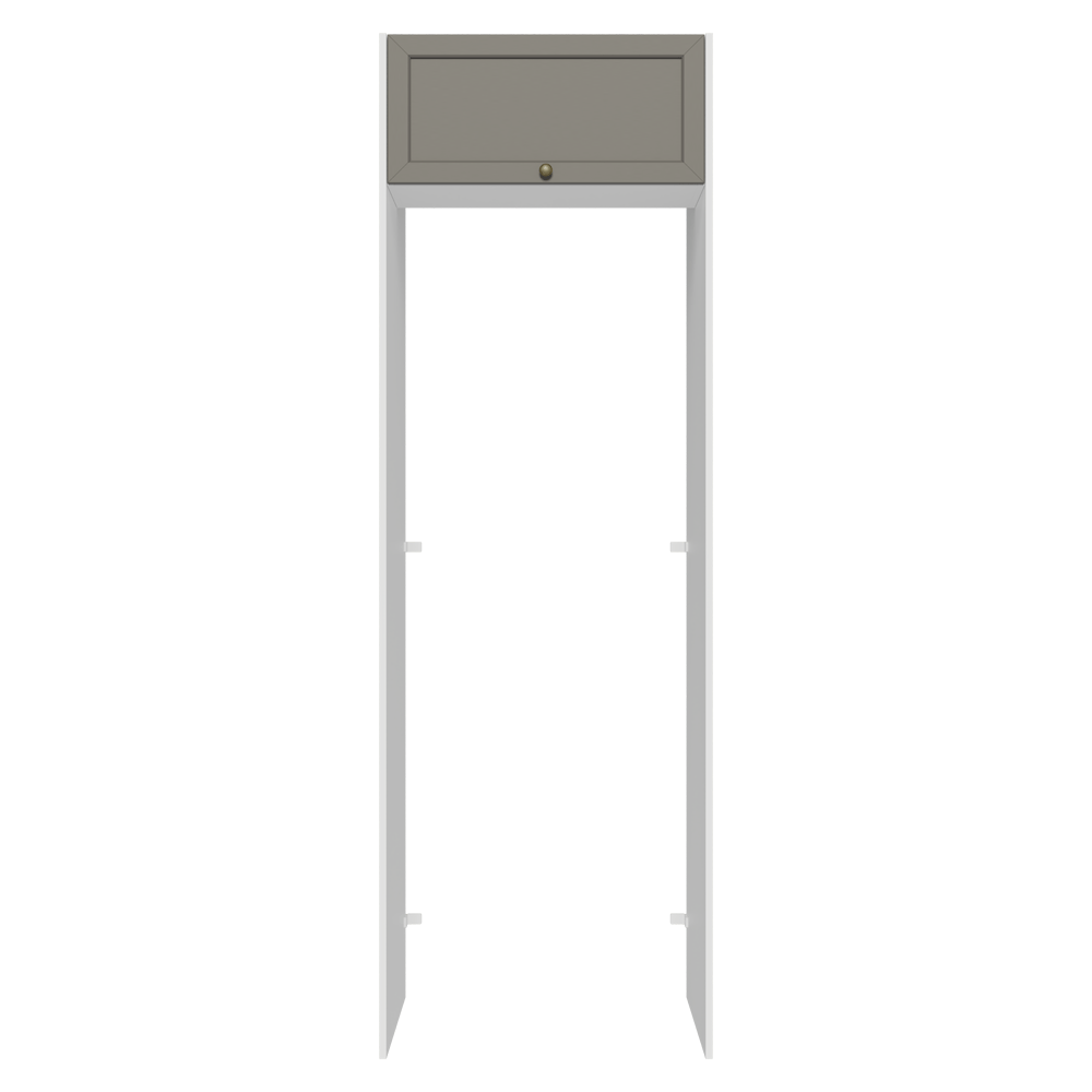 Mueble para empotrar Heladera 73 cm 1 Puerta Abatible Blanco/Gris Vik Madesa
