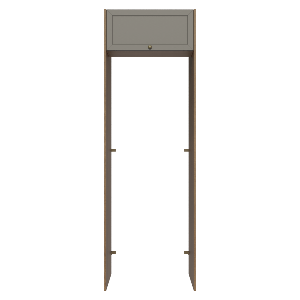 Mueble para empotrar Heladera 73 cm 1 Puerta Abatible Marrón/Gris Vik Madesa