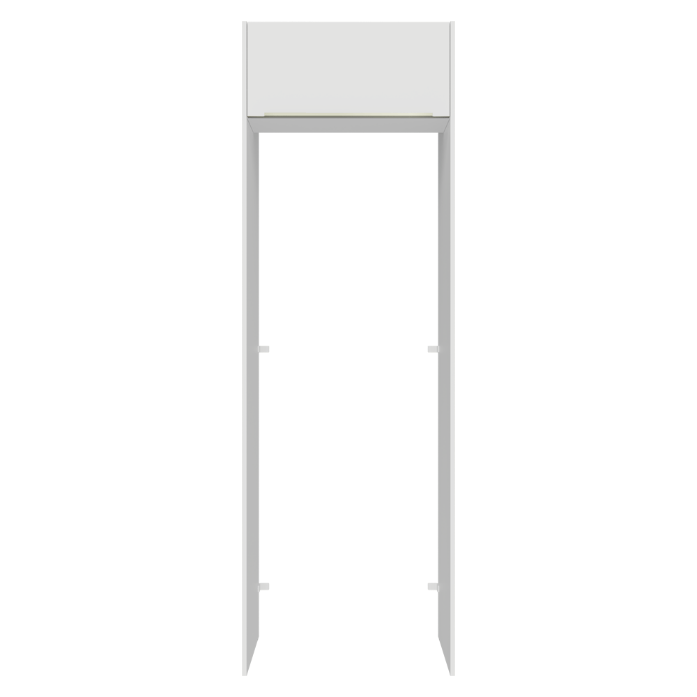 Mueble para empotrar Heladera 73 cm 1 Puerta Abatible Blanco Aterciopelado Lux Madesa