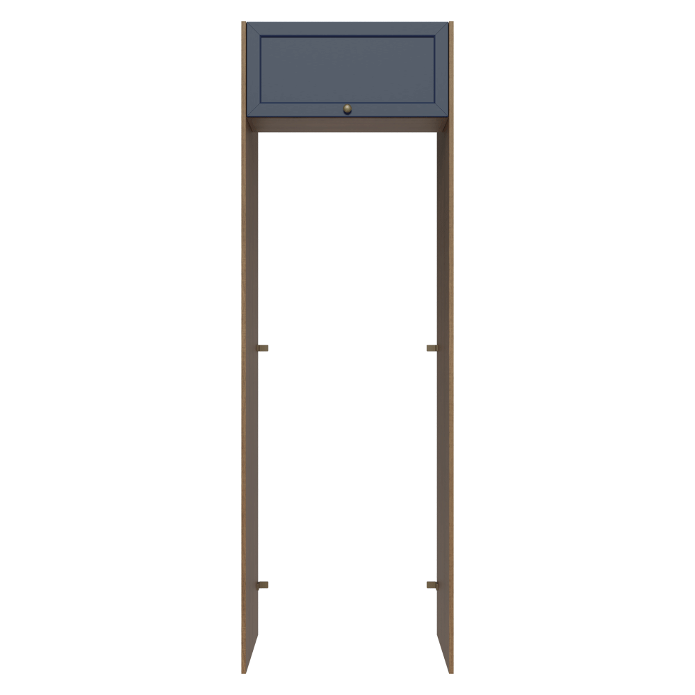 Mueble para empotrar Heladera 73 cm 1 Puerta Abatible Marrón/Azul Vik Madesa