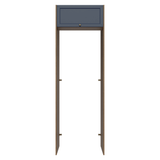 Mueble para empotrar Heladera 73 cm 1 Puerta Abatible Marrón/Azul Vik Madesa