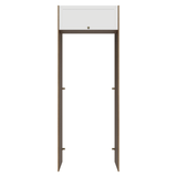 Mueble para empotrar Heladera 83 cm 1 Puerta Rebatible Marrón/Blanco Vik Madesa