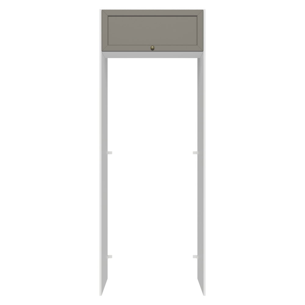 Mueble para empotrar Heladera 83 cm 1 Puerta Rebatible Blanco/Gris Vik Madesa